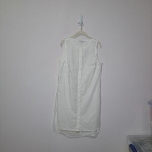 Derek Lam Sleeveless Shirt Dress White 6 NWT